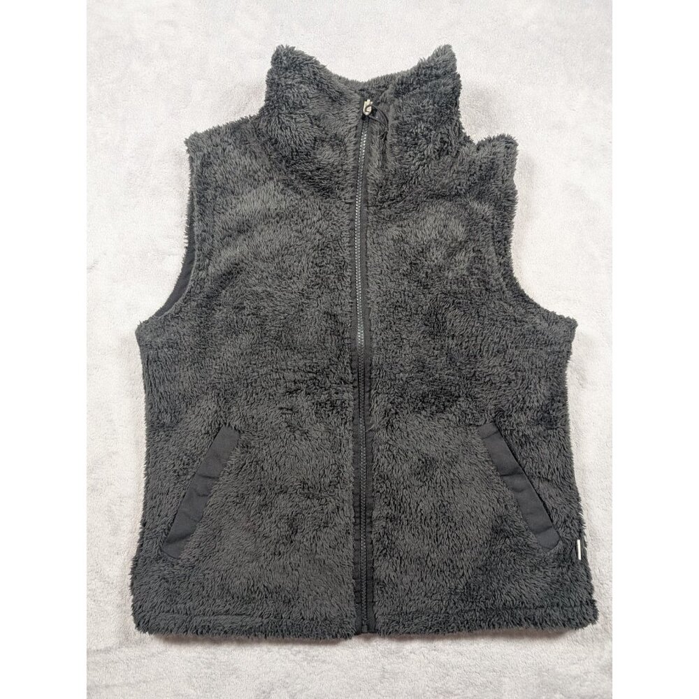 The North Face Vest Womens Size Medium Black Plush Soft Touch Cozy Sherpa